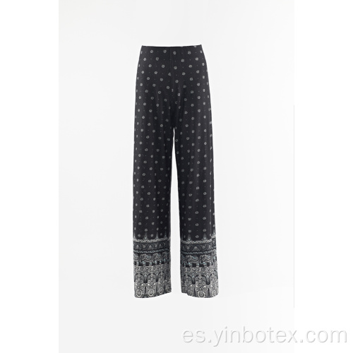 Imprimir rayon pantalones anchos